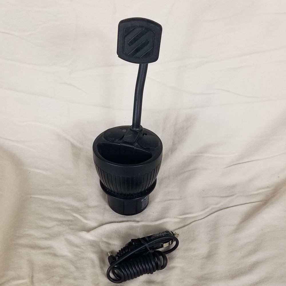 Scosche MAGPCUP Magnetic Cup Holder Phone Mount Black Powerhub Dual USB 12V